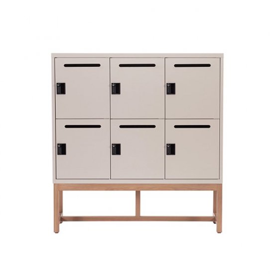 Work PlusFLEX-WIZ Storage W1180 6DOOR / Greige (LEG : wood)