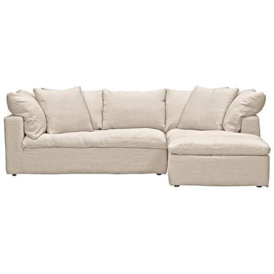 HALOLUSCIOUS CHASE LOUNGE SOFA RHF / WEIGHTY PURE FLAX
