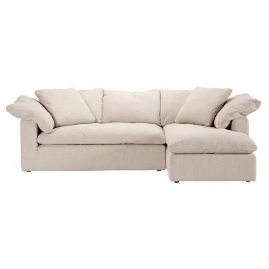 HALOLUSCIOUS CHASE LOUNGE SOFA RHF / WEIGHTY PURE FLAX