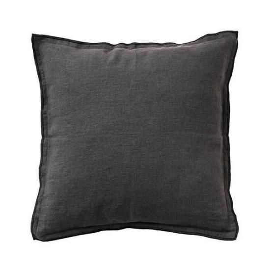 Sankara.Linen CUSHION COVER / Dark gray
