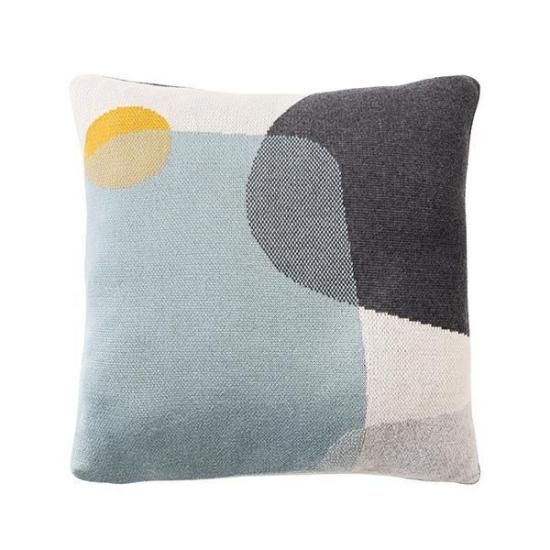 Sankara.GOTS KNIT CUSHION COVER / Blue