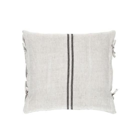 Sankara.W STRIPE CUSHION COVER / Black