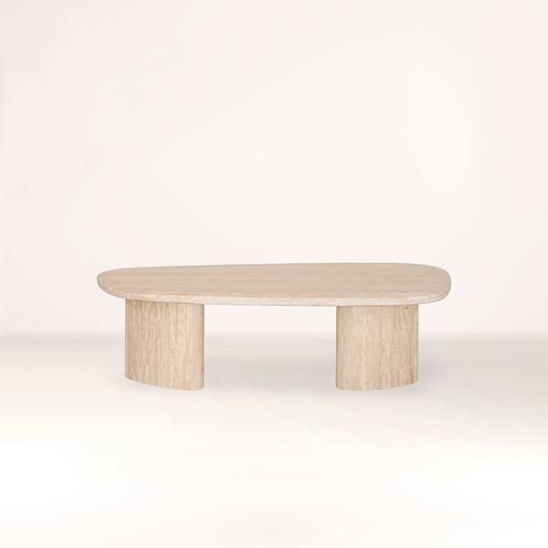 ecruxe】TRAVERTINE COFFEE TABLE / low-type - SHOP ASPLUND ebisu