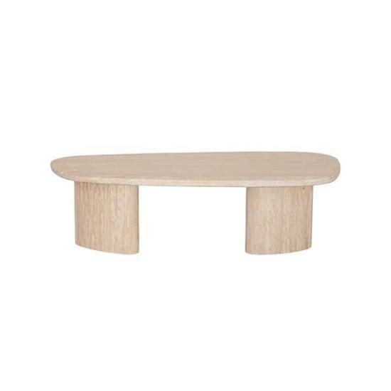 ecruxeTRAVERTINE COFFEE TABLE / low-type