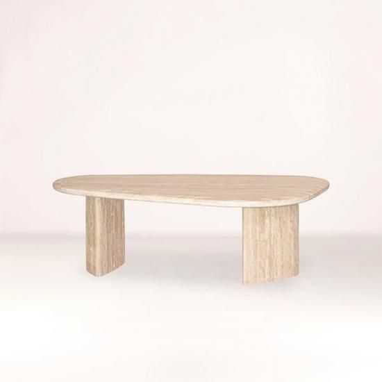ecruxeTRAVERTINE COFFEE TABLE / hight-type