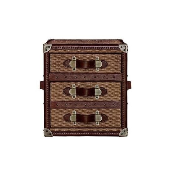 HALOSTONYHURST SMALL LAMP TABLE / ORIGINAL RATTAN 