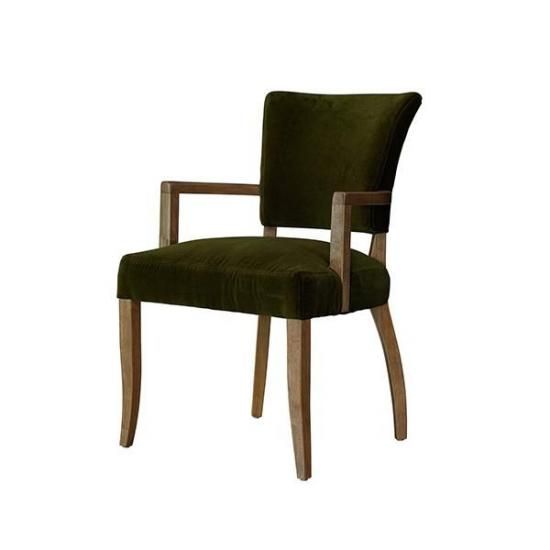 HALO MIMI ARM CHAIR / COTTON VELVET OLIVE
