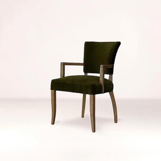 HALO-t MIMI ARM CHAIR / COTTON VELVET OLIVE
