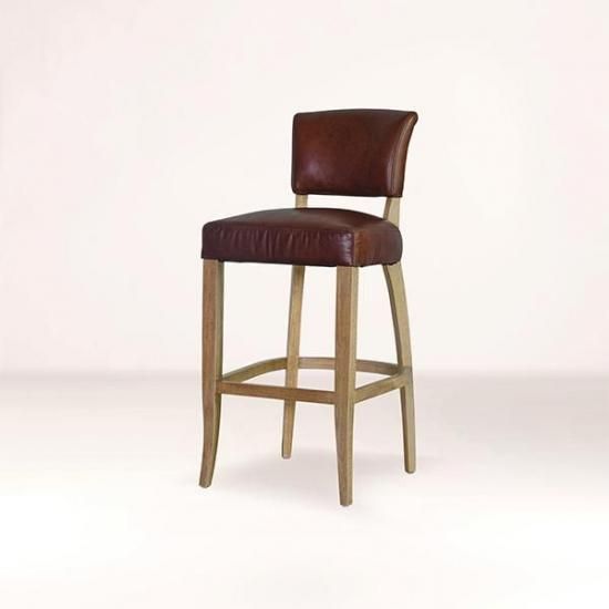 HALO-t MIMI BAR STOOL / WEATHERED OAK LEG ANTIQUE WHISKY