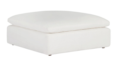 DѡLUSCIOUS SECTIONAL FOOT STOOL PURE SNOW/