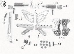 foot pedal adjuster plate
