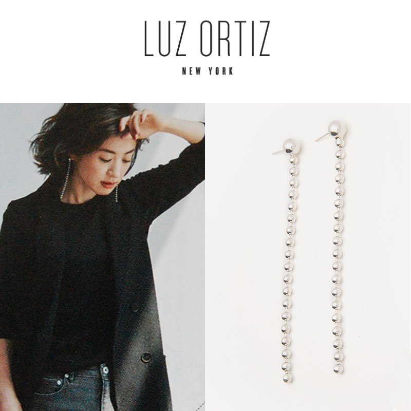 ルスオーティズ] LUZ ORTIZ Eugene Earrings シルバーボールチェーン