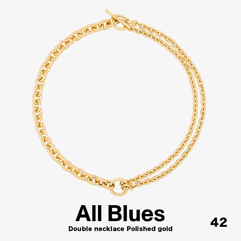 ALL BLUES(オールブルース) ゴールド DOUBLE ネックレス 42cm