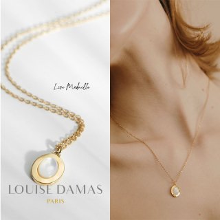 <img class='new_mark_img1' src='https://img.shop-pro.jp/img/new/icons29.gif' style='border:none;display:inline;margin:0px;padding:0px;width:auto;' />【10%OFF】LOUISE DAMAS(ルイーズダマス) ゴールド Lise マザーオブパール メダル ネックレス