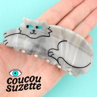 <img class='new_mark_img1' src='https://img.shop-pro.jp/img/new/icons29.gif' style='border:none;display:inline;margin:0px;padding:0px;width:auto;' />ϤCoucou Suzette(奼å) Grey Cat 졼 ǭ إå