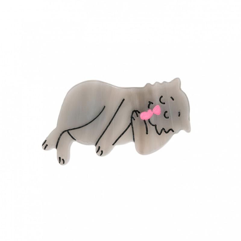 ヘアクリップ　ロブスター　グレー猫 Coucou Suzette】Gray Cat ヘアクリップ | goldandbouncy