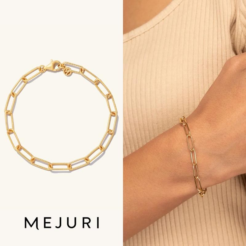 MEJURI Bold Linkチェーンブレスレット ゴールド シルバー MEJURI(メジュリ) ゴールド Bold Link チェーン ブレスレット