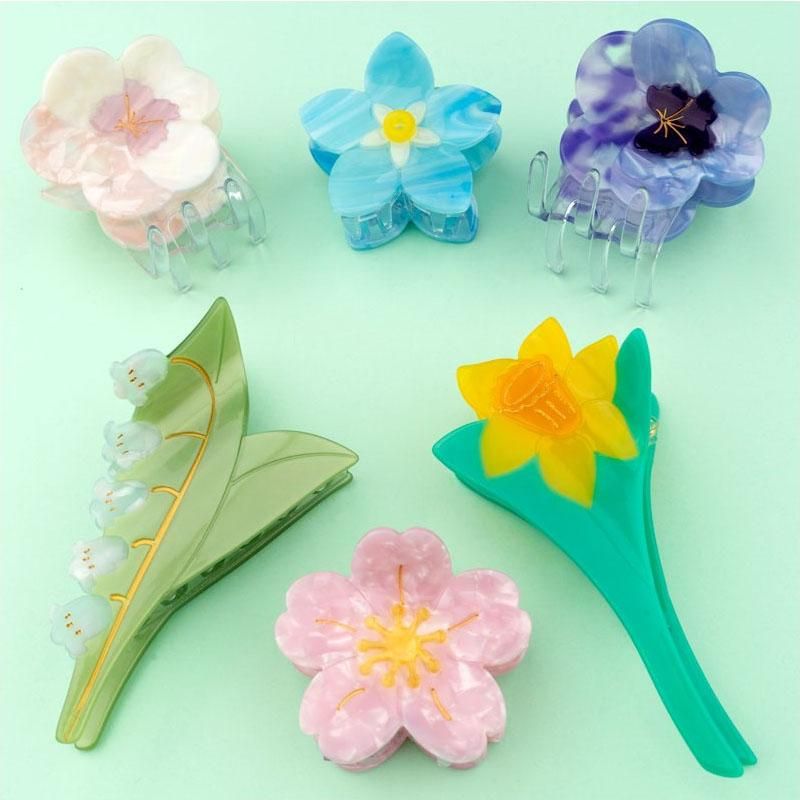 ハンドメイド　巾着　ヘアクリップ　すずらん様 楽天市場】送料無料 ヘアクリップ バンスクリップ 髪留め