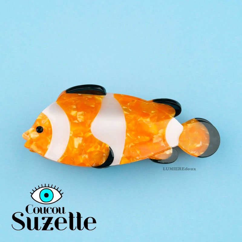 すぐ届く☆Coucou Suzette(ククシュゼット) ニモ Clownfish カクレクマノミ 海 ヘアクリップ