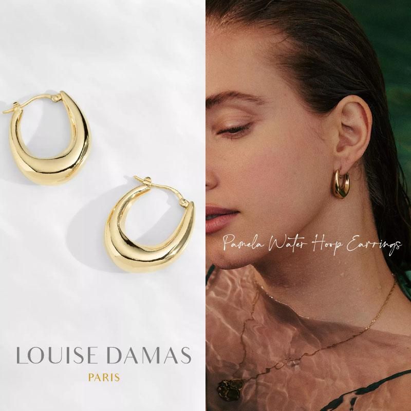 LOUISE DAMAS(ルイーズダマス) ゴールド Pamela Water フープ ピアス