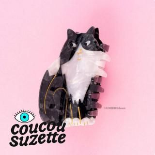 <img class='new_mark_img1' src='https://img.shop-pro.jp/img/new/icons29.gif' style='border:none;display:inline;margin:0px;padding:0px;width:auto;' />ϤCoucou Suzette(奼å) Black & White Cat ֥ͥ ǭ إå