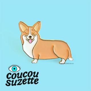 <img class='new_mark_img1' src='https://img.shop-pro.jp/img/new/icons47.gif' style='border:none;display:inline;margin:0px;padding:0px;width:auto;' />ϤCoucou Suzette(奼å) Corgi Pin  ԥХå