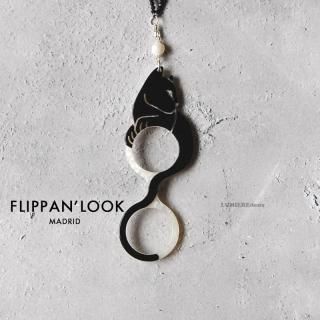 すぐ届く☆FLIPPAN'LOOK クロ＆シロ スカル ペンダントルーペ FLIPPAN'LOOK(フリッパンルック) ペンダントルーペ 通販専門店