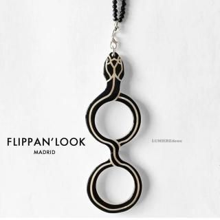 すぐ届く☆FLIPPAN'LOOK クロ＆シロ スカル ペンダントルーペ FLIPPAN'LOOK(フリッパンルック) ペンダントルーペ 通販専門店