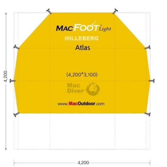 アトラス Mac foot light 6人用グランドシート - CAMPHILLS アトラス Mac foot light 6人用グランドシート - CAMPHILLS