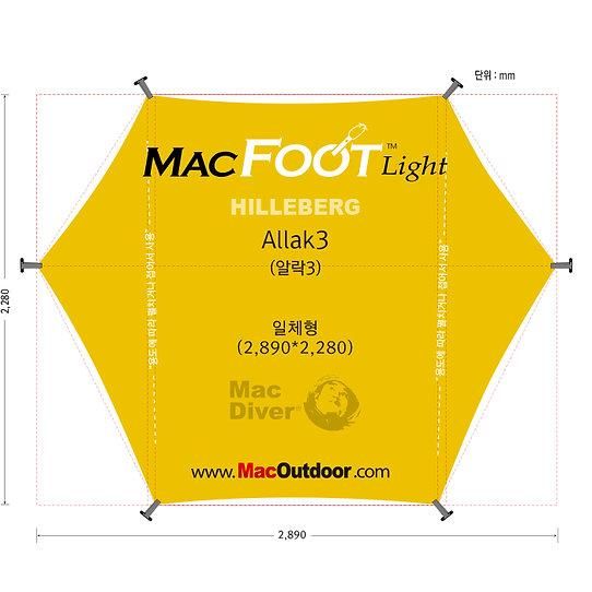 アラック3 一体型 グランドシート Mac Foot Light Hilleberg アラック3 一体型 グランドシート Mac Foot Light Hilleberg