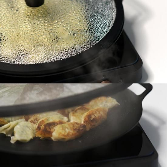 JHQ 鋳鉄フライパン マルチグリドル 33cm 蓋付き ヒヌマフウフ JHQ 鋳鉄フライパン マルチグリドル 33cm 蓋付き ヒヌマフウフ