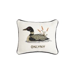 30offONLY NY Loon Needlepoint Pillow