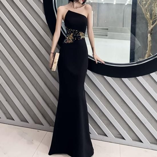 総スパンコールのシンプルなベア マーメイドイブニングドレス 総スパンコールのシンプルなベア マーメイドイブニングドレス
