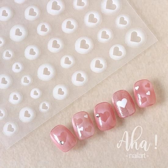 ❤未使用❤ジェルネイルシール　風変わりな子供のハート 楽天市場】ネイルシール ハート 赤 ホワイト 色のグラデーションが素敵