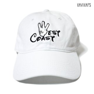 ڥ᡼бKAVI KAP$ WEST COAST STRAP BACK CAPWHITE