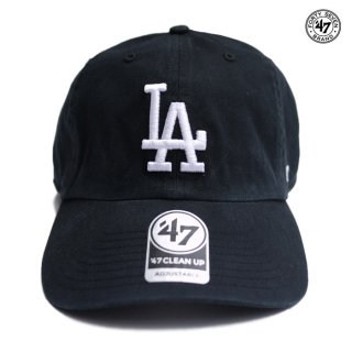 【メール便対応】'47 CLEAN UP CAP LOS ANGELES DODGERS【BLACK】