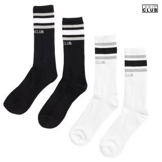 ڥ᡼زġPRO CLUB STRIPE CREW SOCKSBLACK/WHITE
