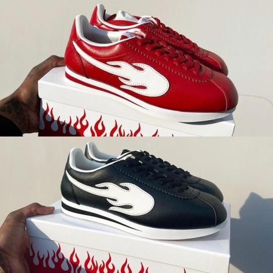 送料無料】4HUNNID THE FLAME BLOCK RUNNER SHOES【RED