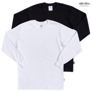 SHAKA WEAR 9.0 OZ HEAVYWEIGHT THERMAL LONG SLEEVE TġBLACK/WHITE