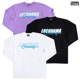 【送料無料】LOCOHAMA CLOTHING L/S Tシャツ【WHITE/BLACK/LIGHT PURPLE】