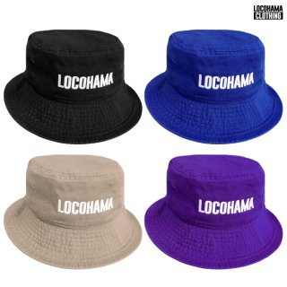 【送料無料】LOCOHAMA CLOTHING BUCKET HAT【BLACK/BLUE/KHAKI/PURPLE】
