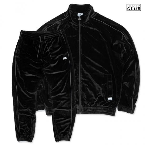 送料無料】PRO CLUB VELOUR SET UP 【JACKET&PANTセット】【BLACK ...