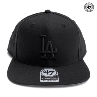 【送料無料】'47 CAPTAIN CAP LOS ANGELES DODGERS【BLACK×BLACK】
