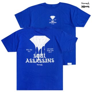 【送料無料】DIAMOND SUPPLY Co.×SOUL ASSASSINS SA KILL EM ALL Tシャツ【ROYAL BLUE】