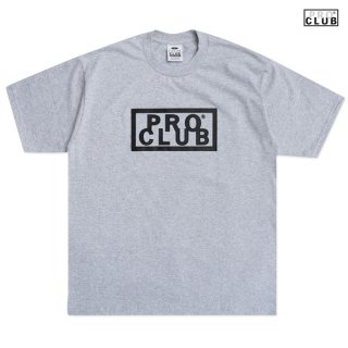 【送料無料】PRO CLUB BOX LOGO Tシャツ【GRAY】