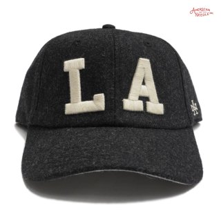 ̵AMERICAN NEEDLE ARCHIVE LEGEND STRAPBACK CAP -LA ANGELS-BLACK