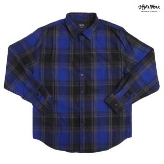 ̵SHAKA WEAR PLAID FLANNEL SHIRTSBLUE