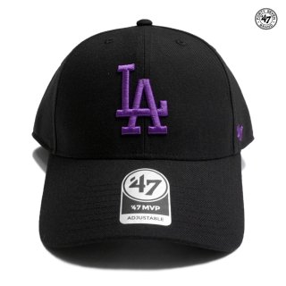 【送料無料】'47 MVP CAP LOS ANGELES DODGERS【BLACK×PURPLE】