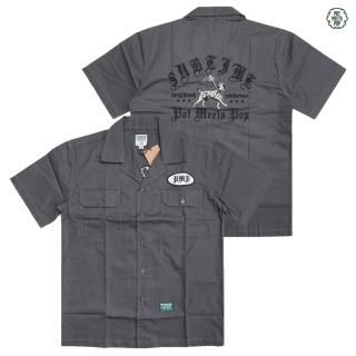 <img class='new_mark_img1' src='https://img.shop-pro.jp/img/new/icons20.gif' style='border:none;display:inline;margin:0px;padding:0px;width:auto;' />50%OFF̵POT MEETS POP  SUBLIME CONQUERING LOUIE WORK SHIRTSCHARCOAL