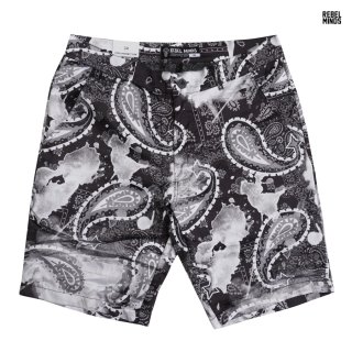<img class='new_mark_img1' src='https://img.shop-pro.jp/img/new/icons24.gif' style='border:none;display:inline;margin:0px;padding:0px;width:auto;' />【SALE★50%OFF】REBEL MINDS PAISLEY SHORTS【BLACK】